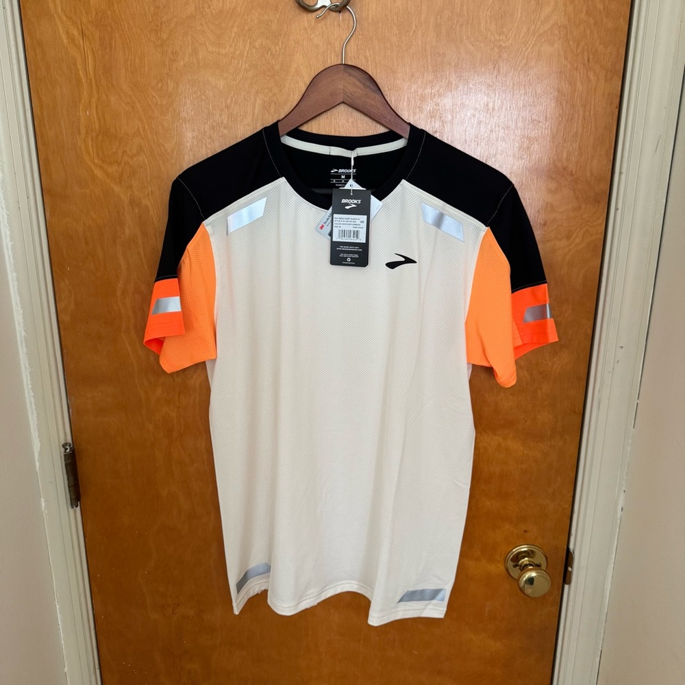 Brooks Black and Cream Running Shirt